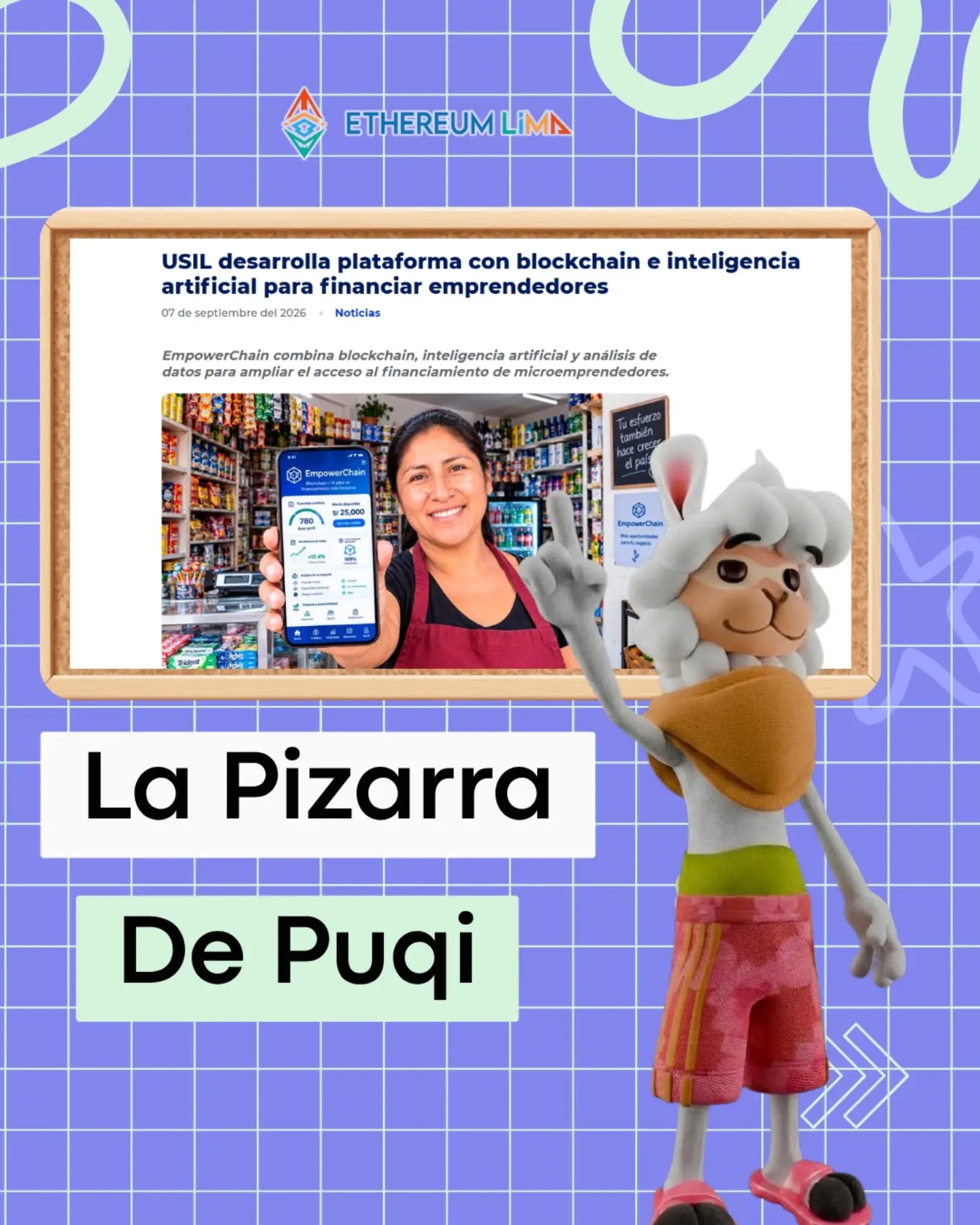 Pizarra de Puqi - Fondo texturizado